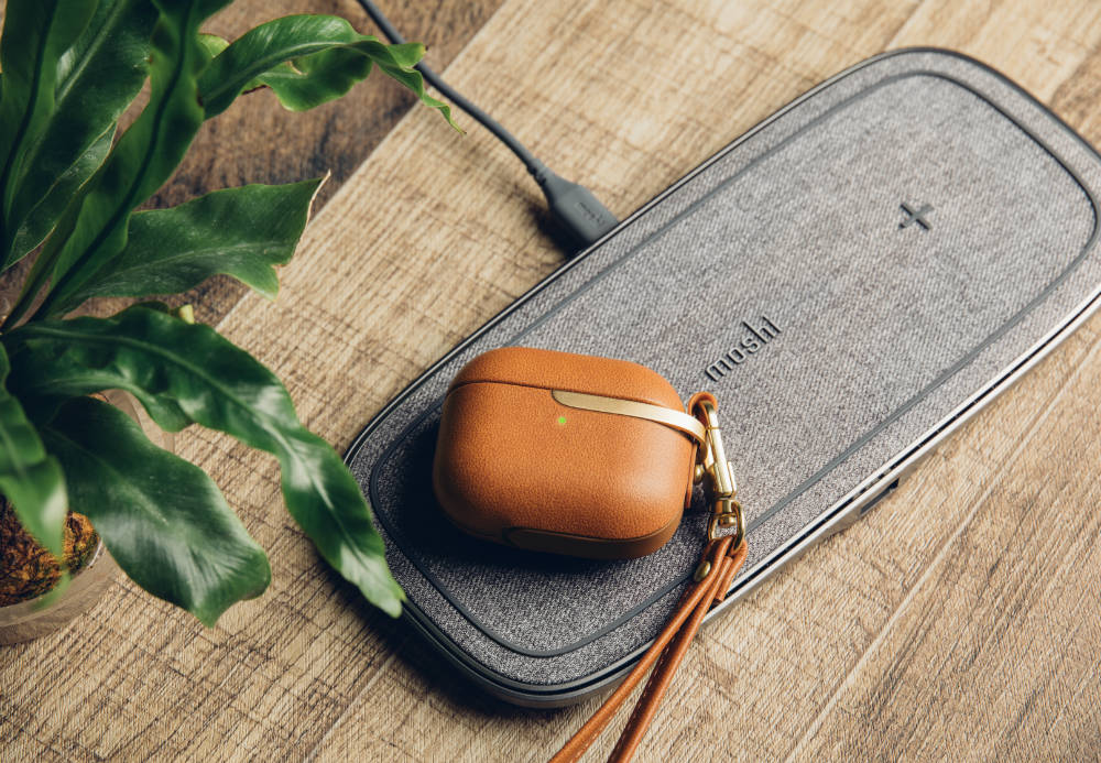 Moshi Pebbo Luxe funda piel vegana AirPods 3ª gen